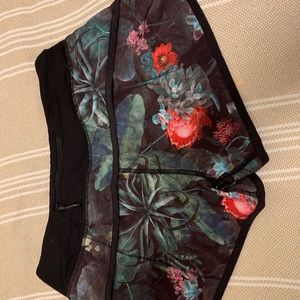 Lulu lemon floral running shorts